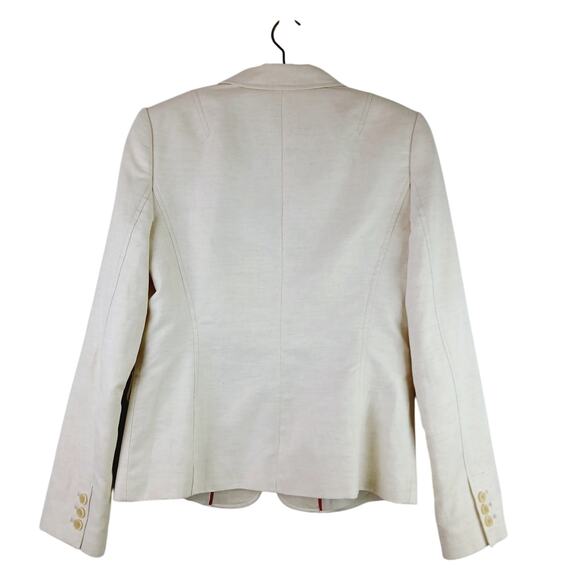 Banana Republic Women's SZ 8 Cotton Linen Blazer Natural - Picture 4 of 7